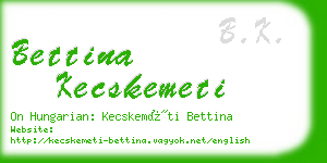 bettina kecskemeti business card